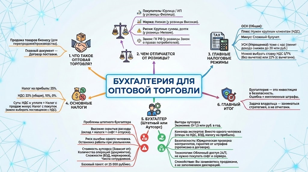 Бухгалтерия для оптовой торговли - особенности, налоги и сопровождение Бухгалтерия для оптовой торговли - особенности, налоги и сопровождение